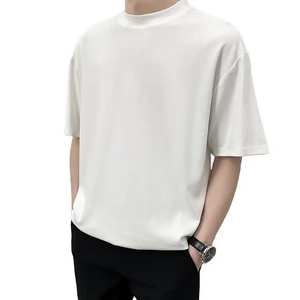 เสื้อยืดผู้ชายออกแบบเองได้ ลายพิมพ์ ทรงหลวม คอกลม สำหรับใส่เป็นทางการ ผ้า Worsted 230 กรัม โลโก้ด้านหน้า ป้องกันขนร่วง - Product Image 3