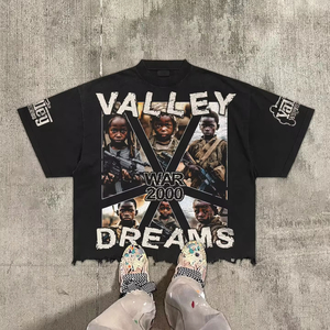 Nueva Camiseta Urbana de Algodón Negra, Corte Recto, 260 g/m², con Logotipo Personalizado, Impresión Digital de Alta Calidad - Product Image 4
