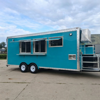 Remolque Comercial de Comida con Ventana Multiservicio, Plancha, Estufa de Gas, Fregadero, Aire Acondicionado y Diseño Personalizado para Negocios de Comida Callejera en Festivales y Ferias