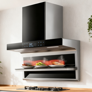 Campana <span class=keywords><strong>de</strong></span> <span class=keywords><strong>Cocina</strong></span> Inteligente <span class=keywords><strong>de</strong></span> <span class=keywords><strong>90</strong></span> <span class=keywords><strong>cm</strong></span> con Calentador <span class=keywords><strong>de</strong></span> Alimentos, Autolimpieza, Control por Voz y Gestos, <span class=keywords><strong>Extractor</strong></span> <span class=keywords><strong>de</strong></span> Alta Potencia <span class=keywords><strong>de</strong></span> Succión para el Hogar - Product Image 2