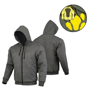 Sudadera con capucha de forro polar 100% algodón reforzado para motociclistas, ropa de seguridad para motociclistas, para uso casual en moto. - Product Image 1