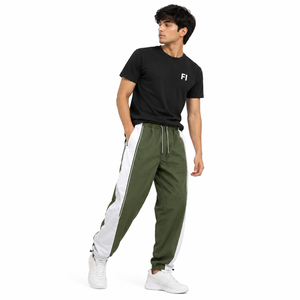Wholesale Sweatpants Nylon Contrast Side Panel Elastic Waist Drawstring men's pants Casual <b>Athletic</b> Streetwear Bottoms Supplier - Product Image 6