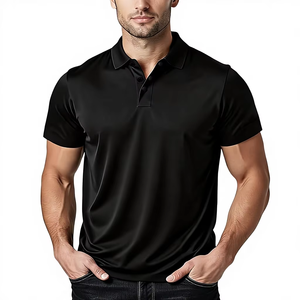 Chemise décontractée en coton tricoté pour hommes grandes tailles, imprimée, tendance, confortable, respirante, séchage rapide, coupe ajustée - Product Image 1