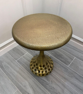Modern Light Luxury Retro Aluminium Metal Golden Side Table Nordic Artistic Design Coffee Table Iron Alloy <b>Frame</b> Home Furniture - Product Image 4