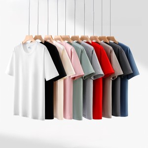 เสื้อยืดคอกลมผู้ชายผ้าฝ้ายหวี 96% น้ำหนัก 200 กรัม ทรงหลวม แขนสั้น แบบเรียบ ราคาโรงงานจากบังกลาเทศ - Product Image 1
