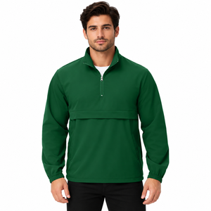 Sudadera con Cierre de Cremallera de un Cuarto para Hombre, Personalizada, Casual, de Manga Larga, con Cuello Alto, Ropa Deportiva para Venta al Por Mayor - Product Image 4