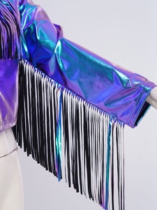 Chaqueta metálica brillante para adultos y mujeres, para baile, fiesta de cumpleaños, trajes de baile de Hip Hop, ropa de baile, traje de baile de Jazz - Product Image 4