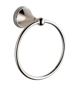 Circular Wall Mounted Metal Towel Ring Rust Resistant Bathroom Storage Single Tier Vintage Design Towel Holder For Home Hotel - Product Image 4