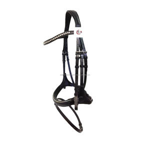 Brida de cuero de caballo de alta calidad de diseño innovador con banda para la nariz Premium exclusiva para amantes de los caballos - Product Image 1