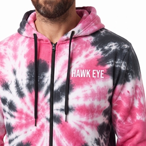 Conjunto Deportivo Personalizado Sublimado para Hombre, Sudadera con Capucha Tie Dye, Sudadera con Cierre Completo y Bolsillo, Ropa Casual - Product Image 4