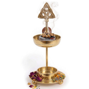 เตาเผาเครื่องหอมโลหะแบบสวนเซนพร้อมถาดถ่านเคลื่อนที่ได้ - Product Image 3