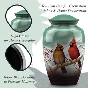 Signature Aluminum <b>Keepsake</b> <b>Memorial</b> Cremation Urn Ash Tribute Holder Featuring Decorative Lid Design And Elegant Finish - Product Image 3