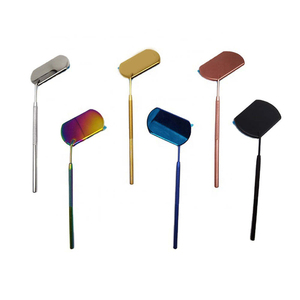 Premium Personalized Stainless Steel Gold-Plated Single-Sided Wall-Mounted Eyelash Extension Inspection <b>Mirror</b> for Professional - Product Image 1