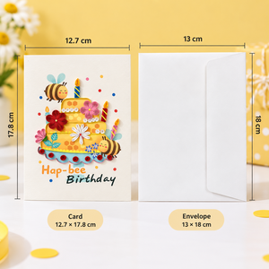 Tarjeta de Felicitación Artesanal de Alta Calidad al por Mayor con Diseño de Abeja y Panal de Miel, Ideal para Cumpleaños, del Mejor Fabricante de Tarjetas de Felicitación - Product Image 3