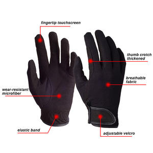 Gants d'équitation unisexes en microfibre, à doigts entiers, respirants, légers, antidérapants, compatibles avec les écrans tactiles, été, hiver, extérieur - Product Image 2