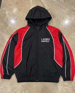 Custom Men Hooded Windbreaker <b>Jacket</b> Black Red Sports <b>Jacket</b> <b>Lightweight</b> Waterproof Zip Up Outdoor Training Coat Casual Wear - Product Image 6