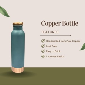 Non Toxic Copper <b>Water</b> Bottle Safe <b>Material</b> Copper <b>Water</b> Bottle Smooth Finish Copper <b>Water</b> Bottle Wholesale Item Copper Bottle - Product Image 2