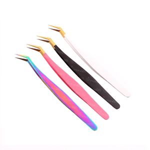 แหนบขนตาสแตนเลสกันไฟฟ้าสถิตปลายไฟเบอร์จับเพชรพร้อมโลโก้ที่กำหนดเองแหนบขนตา - Product Image 5