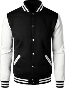Custom Logo Man Jacket Regular Fit Solid Polyester Varsity Style with Low Rate Full Sleeves and Standard Length for <b>Men</b> - Product Image 3
