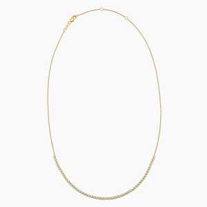 Collar de Oro con Colgante de Hoja Esculpida y Diamantes - Product Image 1