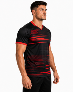 Camiseta de rugby con nombre personalizado, tela transpirable de alta calidad, colores del equipo personalizados, corte atlético, costuras duraderas, tacto suave, secado rápido - Product Image 4