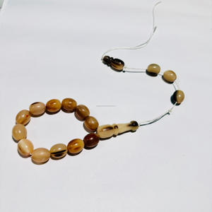OEM estilo turco 33 piezas cuentas de Rosario islámico Golfo Misbah oración Tasbih tallado agua búfalo Color blanco cuerno artesanía para musulmán - Product Image 3