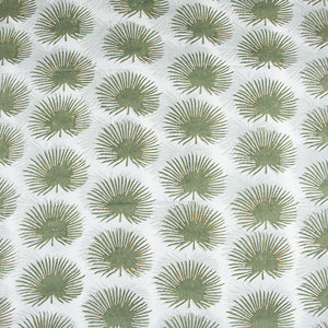 Modern Quilt With Palm Print Handmade Organic Cotton All Season <b>Bedding</b> 60x90 Inches - Product Image 3