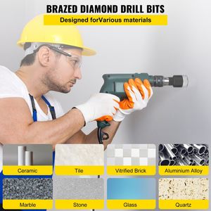 6 pezzi punte diamantate multiuso 6/8/28/32/38/45mm Kit sega a foro per piastrelle brasato sottovuoto 0,59 pollici di segmento per piastrelle di marmo - Product Image 2