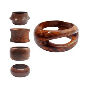 การออกแบบพื้นผิวกำไลข้อมือและสร้อยข้อมือไม้กำไลข้อมือไม้ขนาดตามสั่งดอกไม้ทำด้วยมือกำไลข้อมือไม้ - Product Image 5