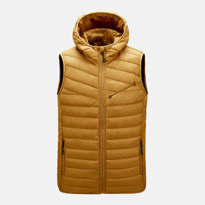 Custom Logo Design Quality Fashion Winter Wear Quilted <b>Packable</b> Puffer Vest Regular Sleeve Puff <b>Jacket</b> Men Plain Dyed Zipper - Product Image 4