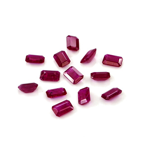 Rubis naturels non traités du Mozambique, octogones calibrés 3x5mm, pierres précieuses de rubis naturelles facettées pour la fabrication de bijoux, prêtes à l'emploi - Product Image 3