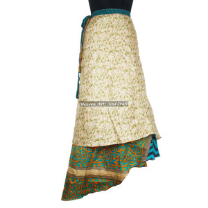 Classy Beach Wear Silk Saree Long Wrap <b>Skirt</b> for Adult Girl <b>Boho</b> Stylish Multi Color Summer Wear Comfortable Fashion <b>Boho</b> Hippie - Product Image 2