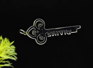 Minimalist <b>Locket</b> Key Pendant 925 Sterling <b>Silver</b> Rapper Hip-hop Fashion Jewelry Custom Letter Name Logo Moissanite Rhodium Gold - Product Image 4