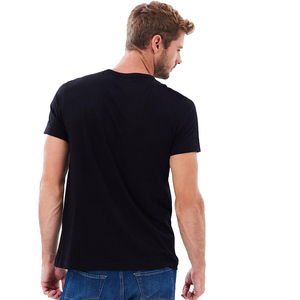 Wholesale High-Performance Men's Cotton-Polyester Blend T-Shirt Soft Breathable Sweat-<b>Wicking</b> Activewear Blank Custom Logo - Product Image 3
