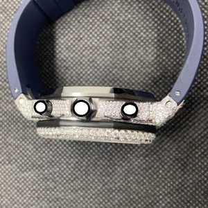Luxury Men's Mechanical Watch Silicon Band Round Case Sapphire Crystal <b>Chronograph</b> Analog Dial Folding Clasp - Product Image 4
