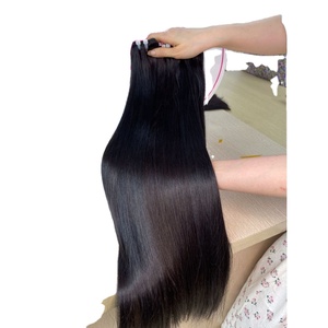 Vqhair ผมดิบแบบหยิกสองชั้นสำหรับต่อผมมนุษย์ผมตรงเงางามแบบชาวพม่า - Product Image 6