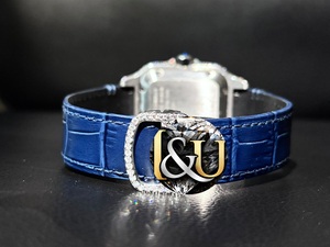 Reloj de Hombre de Lujo con Esfera Cuadrada de Diamante Moissanite VVS, Correa de Cuero Premium, Movimiento Mecánico Automático y Números Romanos - Product Image 6