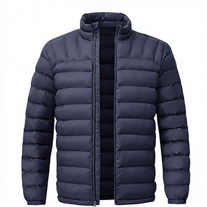 Veste matelassée légère et pliable pour homme, imperméable, avec capuche, pour l'hiver, veste matelassée personnalisée pliable avec poche de rangement - Product Image 3