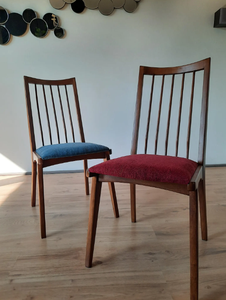 Chaise de salle à manger moderne en bois massif, style luxe léger, dossier simple, revêtement en cuir anti-griffures, pour la maison - Product Image 3