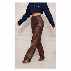 Pantalones de Cuero Transpirables Personalizados de Alta Calidad, Pantalones de Cuero Apilados para Hombre, Pantalones Azules de Cuero Auténtico de Cintura Alta - Product Image 4