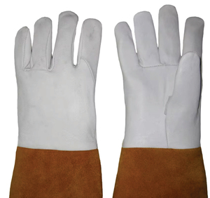 Vintage Cold-Resistant Cowhide Leather Safety Gloves Anti-Cut Anti-Impact Anti-Heat Breathable Cotton Lining Needle Detection - Product Image 4