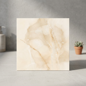 Elegantes Baldosas de Porcelana con Aspecto de Mármol Marrón Ónix, Cerámica Brillante de 8 mm, 600x600 mm, 5 Años de Garantía, Repuestos Gratuitos - Product Image 2