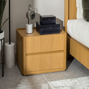 Table de <span class=keywords><strong>chevet</strong></span> moderne en bois massif avec deux tiroirs, table de <span class=keywords><strong>chevet</strong></span> minimaliste pour chambre à coucher, hôtel ou décoration intérieure - Product Image 5