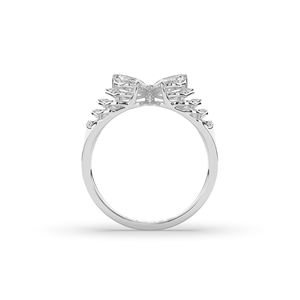 Bague de fiançailles de luxe en or massif 10K 14K avec diamant de laboratoire 2,18 carats taille marquise poire, coupe brillante, design unique et léger - Product Image 3