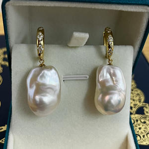 Pendientes de Perlas de Cáñamo de Agua de Mar Naturales, Estilo Bosque, Personalidad Simple, Estilo Largo, Diseño de Nicho, Accesorios para las Orejas - Product Image 4