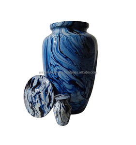 Urna de cremación roja de estilo americano digno con diseños coloridos Bolsa de terciopelo para el almacenamiento de cenizas humanas - Product Image 2