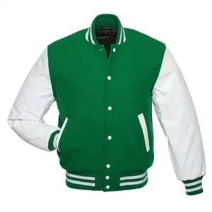 Veste universitaire personnalisée OEM pour hommes, pour l'école et le baseball universitaire, respirante, hiver, avec broderie de logos - Product Image 5