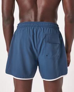 2024 Manufacture <b>Men's</b> Black Beach <b>Shorts</b> 100% Polyester Casual Eco-Friendly Digital Printing Knitted Solid Pattern - Product Image 4