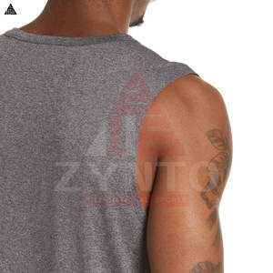 เสื้อกล้ามผู้ชายขายดี ดีไซน์ OEM ระบายอากาศได้ดี ไซส์ใหญ่ จากปากีสถาน เสื้อกล้ามออกกำลังกายสำหรับผู้ชาย - Product Image 5