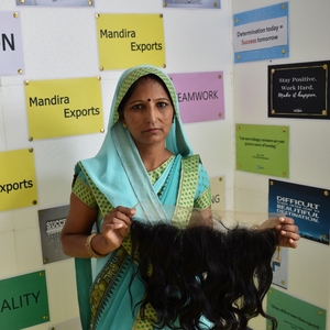 วิกผมคนยาว13-6สีดำยาวหนา8-32นิ้ววิกผมมนุษย์แบบไม่ใช้สารเคมี - Product Image 1